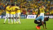 صور فرحة لاعبي كولومبيا بالفوز التاريخي على منتخب الأوروغواي